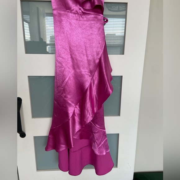 Maje Ripple Fuchsia wrap dress - Picture 8 of 15